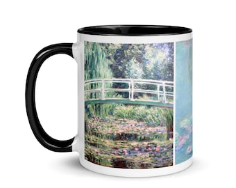 Claude Monet Cup Water Lilies Basin Art Impressionism Work Painting Mug Tea Coffee Decoration Painting Print Rising Sun