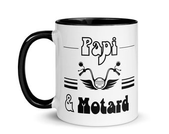 Biker Mug Grandpa Grandfather Black Motorcycle Vintage Mechanical Unusual Gift Idea Passionate GP Harley