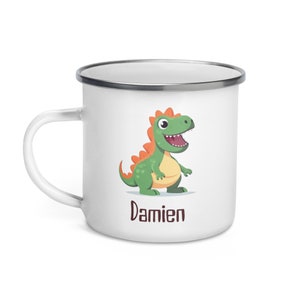 Personalized Tumbler First Name Dinosaur Child Kindergarten Gift Glass Mug Cup Paleontology Tyrannausorus Carnotaurus Mosasaur
