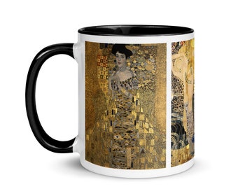 Mug Gustave Klimt Painting Art Nouveau Decoration Tree Life Kiss Judith Holofernes Portrait Bloch-Bauer Life Death