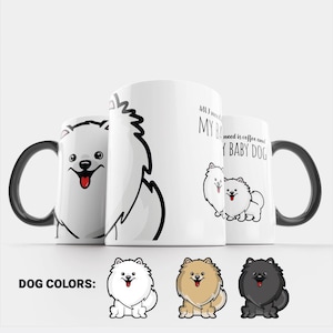 Taza de café Pomerania/Spitz alemán. Taza para los amantes de los perros. Taza para mamá perro. Taza de café para dogmums