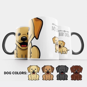Taza de café Labrador. Taza para los amantes de los perros. Taza para mamá perro. Taza de café para dogmums
