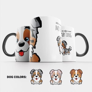 Pastor australiano. Taza para los amantes de los perros. Taza para mamá perro. Taza de café para dogmums