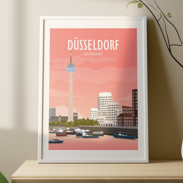 Düsseldorf pink poster