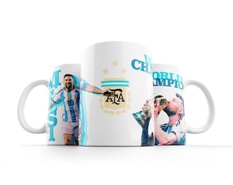 Messi World Champion Coffee Mug | Argentina Football Cup Gift | GOAT Lionel Messi