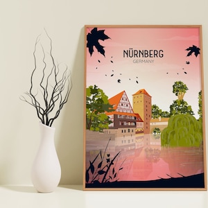 Nuremberg poster. Printed in high quality paper. Traveller poster