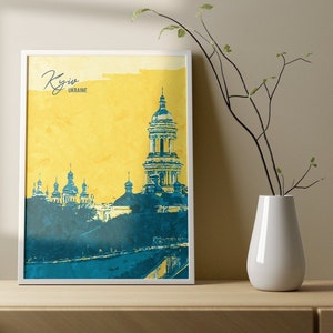 Kyiv, Ucrania - acuarelas - Impreso listo para enmarcar
