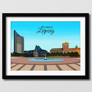 Leipzig day city poster horizontal
