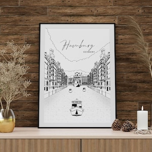Hamburg poster. Printed in high quality paper. Traveller poster