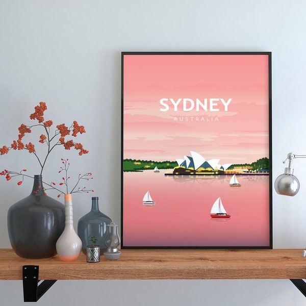 Sydney poster. Printed in high quality paper. Traveller poster