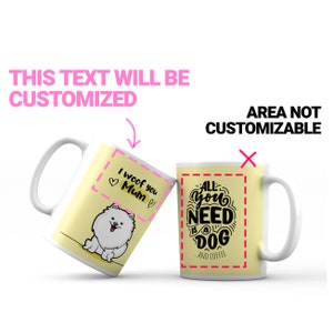 Mug message personalisation addon. Change the default text of your mug. Bild 2