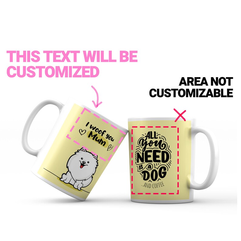 Mug message personalisation addon. Change the default text of your mug. Bild 2