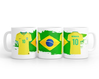 Kubek Neymar Jr. z flagą Brazylii