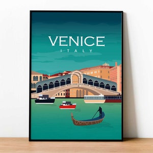 Venice poster. Printed in high quality paper. Traveller poster