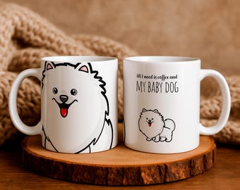 Pomeranian / German Spitz Coffee Mug. Mug for dog lovers. Mug for dog mom. Coffee mug for dogmums