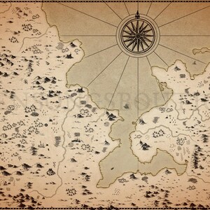Aanvaardbare kaart 1 Wonderdraft middeleeuwse Europese etsen geïnkt perkamentstijl voor digitale premade D&D Dungeons and Dragons TTRPG-campagne