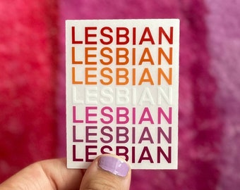 Lesbian Flag Sticker, Lesbian Phone Sticker, LGBTQ Sticker, Lesbian Sticker, Lesbian Flag