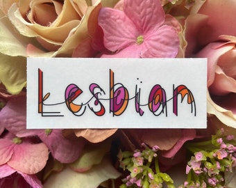 Lesbian abstract sticker | LGBTQ sticker