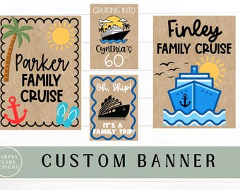 custom cruise door banner, personalized cruise banner, family cruise, cruise door hanger