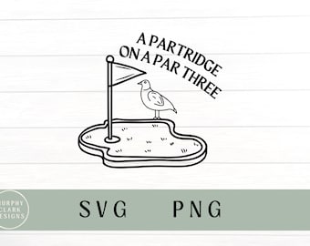 Kuropatwa na parze trzy svg, kuropatwa na parze trzy png, golf svg, golf png, golfowe Boże Narodzenie, 12 dni Bożego Narodzenia