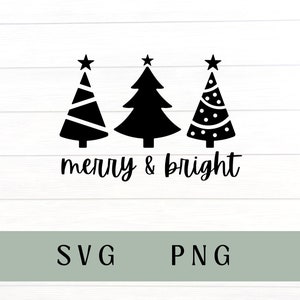 Merry and bright svg, merry and bright png, Christmas svg, Christmas png, holiday svg