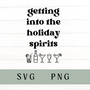 Entrando no espírito natalino svg, entrando no espírito natalino PNG, Natal svg, Natal PNG, Papai Noel svg, Natal divertido