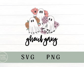 Ghoul gang svg, ghoul gang png, Halloween svg, Halloween png, ghost svg, spooky season png, happy Halloween svg