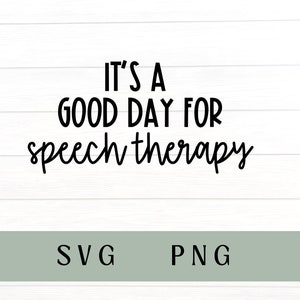 Op de afbeelding: Het is een goede dag voor logopedie.  SVG- en PNG-bestandsformaten zijn beschikbaar om te downloaden.