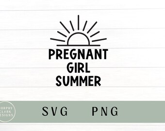 Ragazza incinta estate in formato SVG, ragazza incinta estate PNG, estate in formato SVG, annuncio di gravidanza, mamma calda estate, gravidanza estiva, nuova mamma in formato SVG
