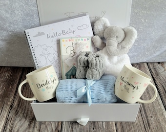 Baby Boy Gift Box Hamper, Baby Boy Gift Basket, New Baby Boy Gift Box, Baby Shower Gift for Boy, New Parent Gift Box, Baby Boy Gift Set