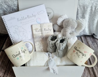 Baby Gift Box Hamper | Unisex Baby Gift Hamper | New Baby Gift | Baby Shower Gift | New Parent Gift Box | Baby Gift Set