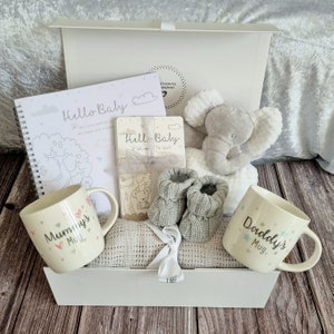 Elephant Baby Gift Hamper | Unisex Baby Gift Hamper | New Baby Gift | Baby Shower Gift | New Parent Gift Box |Gender Neutral Baby Gift Set