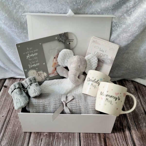 Unisex New Baby Gift Basket | Gender Neutral Baby Gift Set | Baby Shower Gift | New Parent Gift Box | Maternity Leave Gift Box