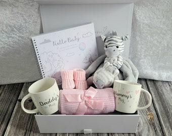 Zebra Baby Girl Gift Box Hamper, Baby Girl Gift Hamper, New Baby Gift Box, Baby Shower Gift Basket, New Parent Gift Box, Zebra Baby Gift Set