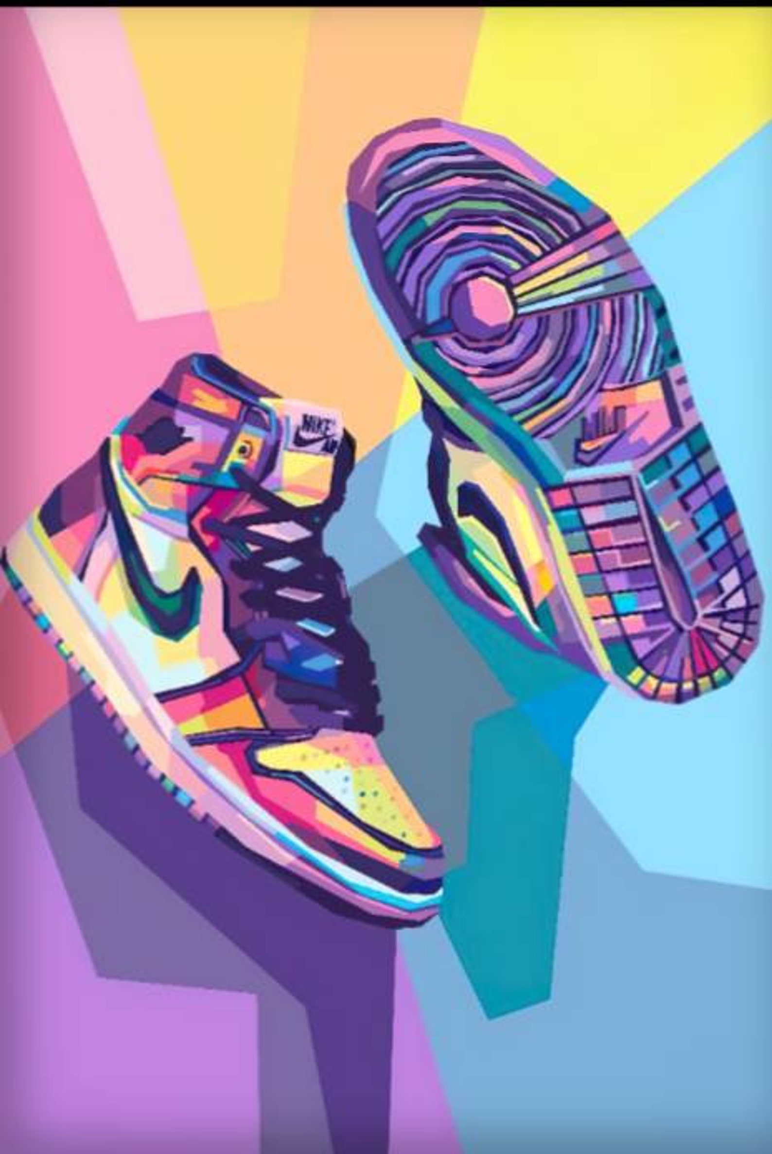 Nike Jordan 1 Sneaker Art Hypebeast Sneaker Poster Print | Etsy
