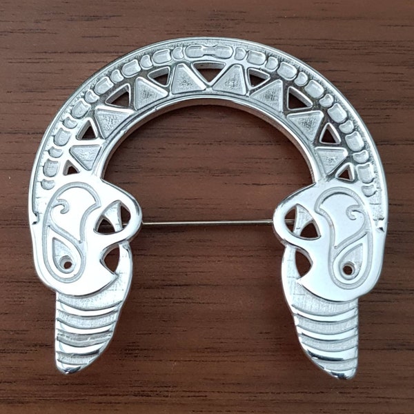 Scottish Sterling Silver Pictish Brooch Pin Fully Hallmarked