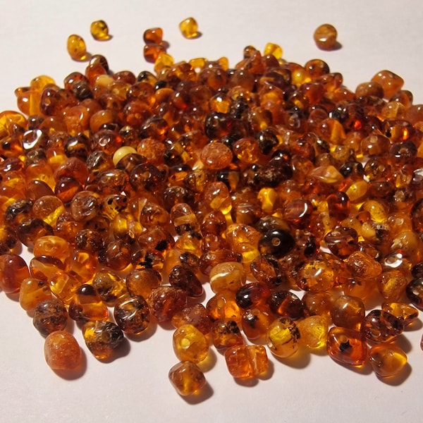 Perles d'ambre de la Baltique naturel Miel / Foncé 4 - 5 mm 100pcs -1000pcs