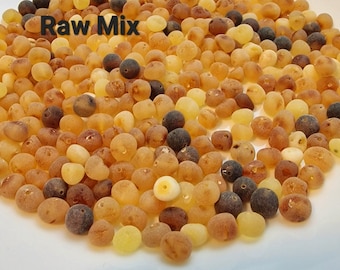 Natural Baltic Amber Beads RAW  5 colors 6-7.5mm 40-80-200beads