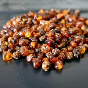 Natural Baltic Amber Beads  Cognoc/Dark 4 - 5mm 100pcs