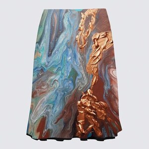 Reversible Skirt, A-line, designed from my art