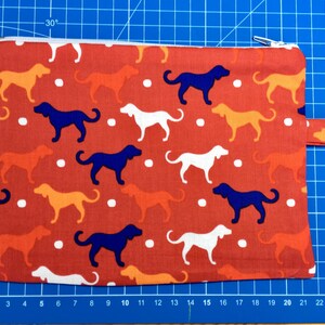 Zipped pouch: Hungarian Vizsla / Weimaraner / German Shorthaired Pointer / Rhodesian Ridgeback / Lined