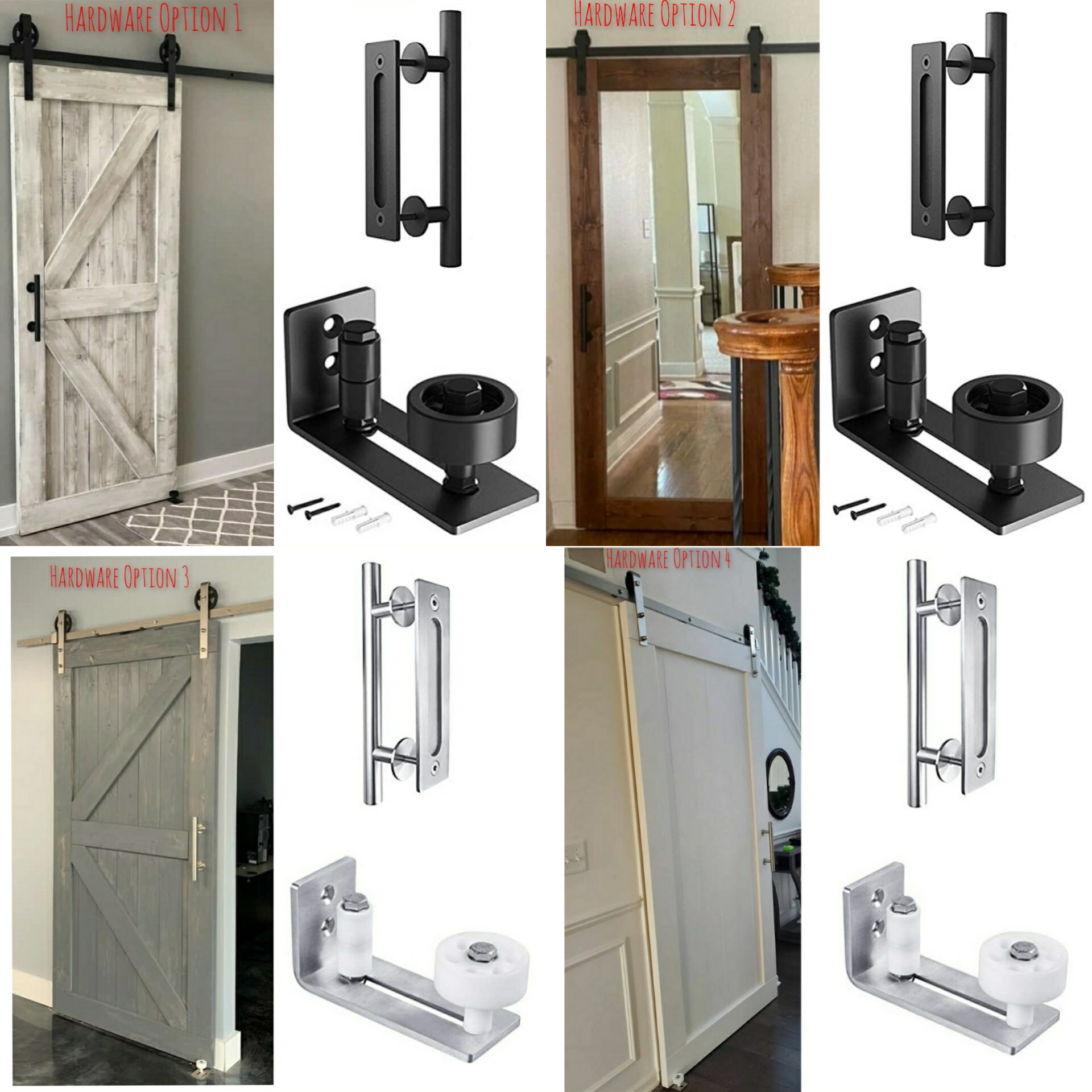 Full Length Mirror Sliding Barn Door Distressed White Etsy