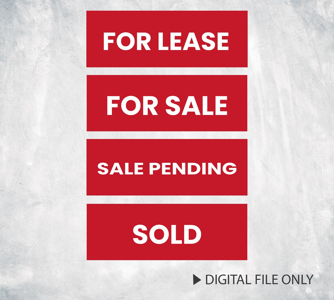 Re/Max Yard Sign Design With 4 Riders For Sale For Lease Etsy