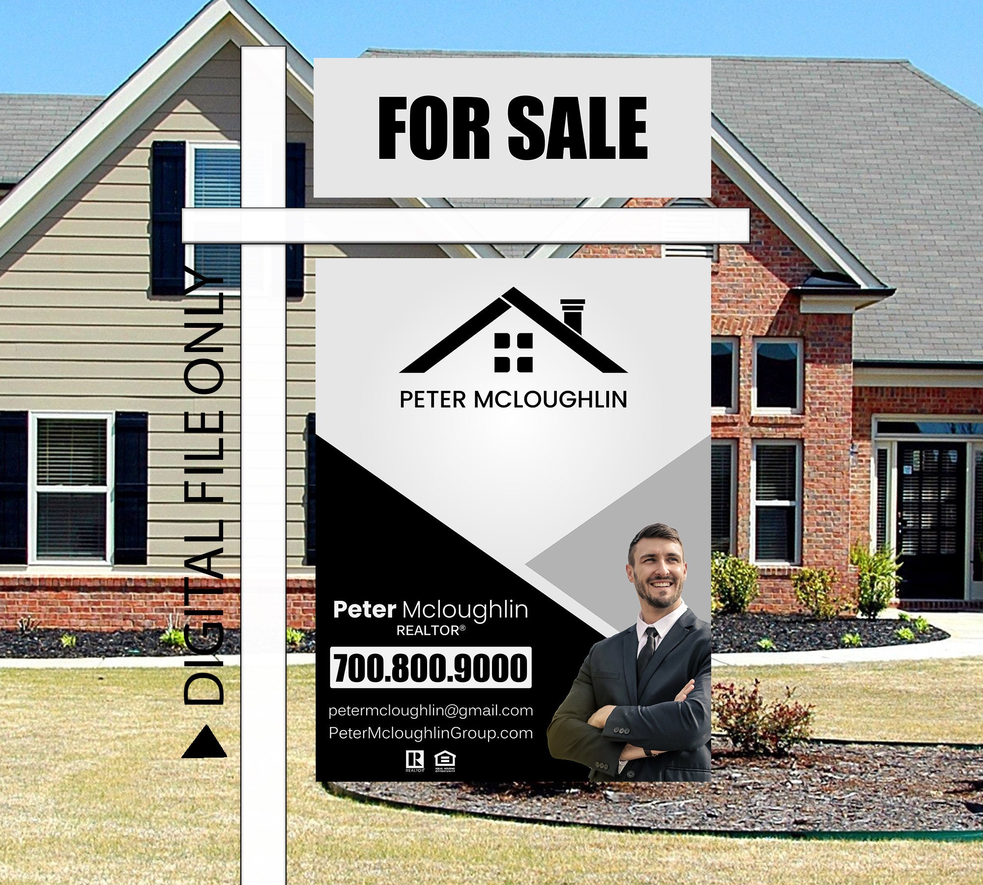 Real Estate Agent Yard Sign Design With 4 Riders Coming Etsy