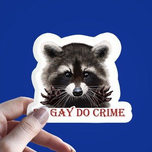 Be Gay Do Crime Aufkleber, Wetterfester Outdoor- und Laptop-Vinyl-Aufkleber, Lgbtq, Gay, Queer, Anarchy, Transgender, Lustige LGBT-Aufkleber