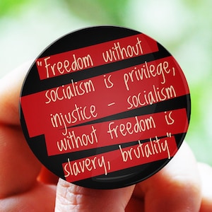 Bakunin Quote Pinback Button: Political Statement Pins