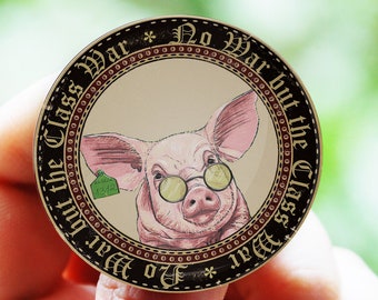 Badges Pas de guerre, mais la guerre des classes, badges, anticapitaliste, anti-impérialisme, socialiste, anarchiste, gauchiste, badges