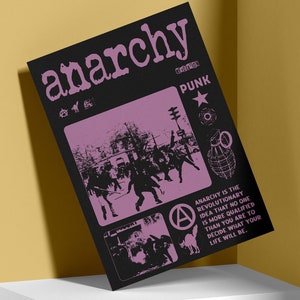 Poster Anarchia Punk, Stampe No Gods No Masters, Anarchismo, Illustrazione Anarchica, Arte della Parete Punk, Anarchia nel Regno Unito, I Partigiani, Antifa