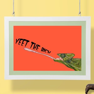Yeet the Rich/ Poster/ Eat the rich feed the poor one solution war class/ Socialism/ Wall Art/ Anarchy Gift Card/ Anti Capitalism Prints
