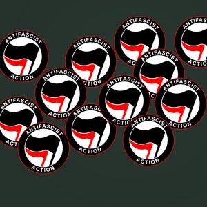 15 Pack Anti-Fascist Action (AFA) Mini Sticker, Antifaschistische aktion, Anti-racist, 161% Punk, Antifa Punk Sticker, Anti-authoritarianism